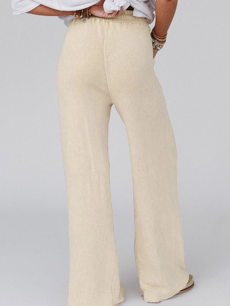 New Washed Drawstring Casual Pants For Women