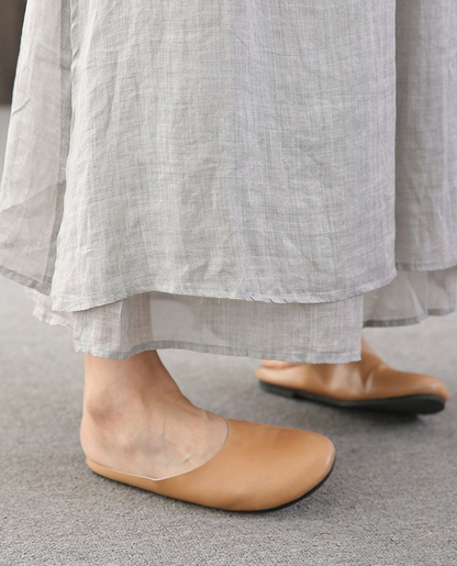 RenLepls Loose Linen Pants with Elastic Waist