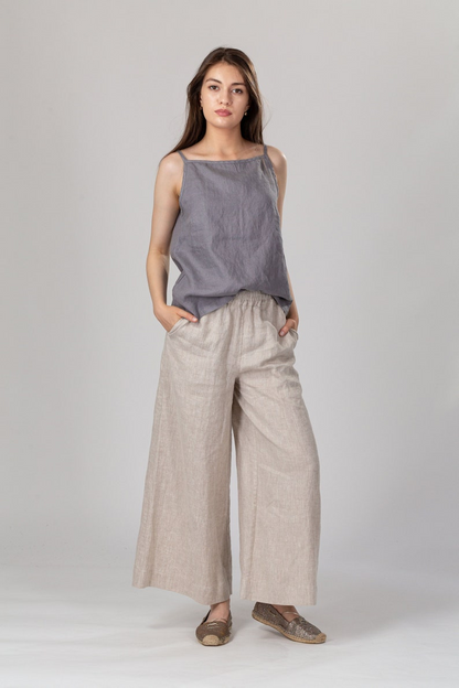 Cocoon Linen Maxi Skirt with Pockets