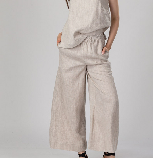 Cocoon Linen Maxi Skirt with Pockets