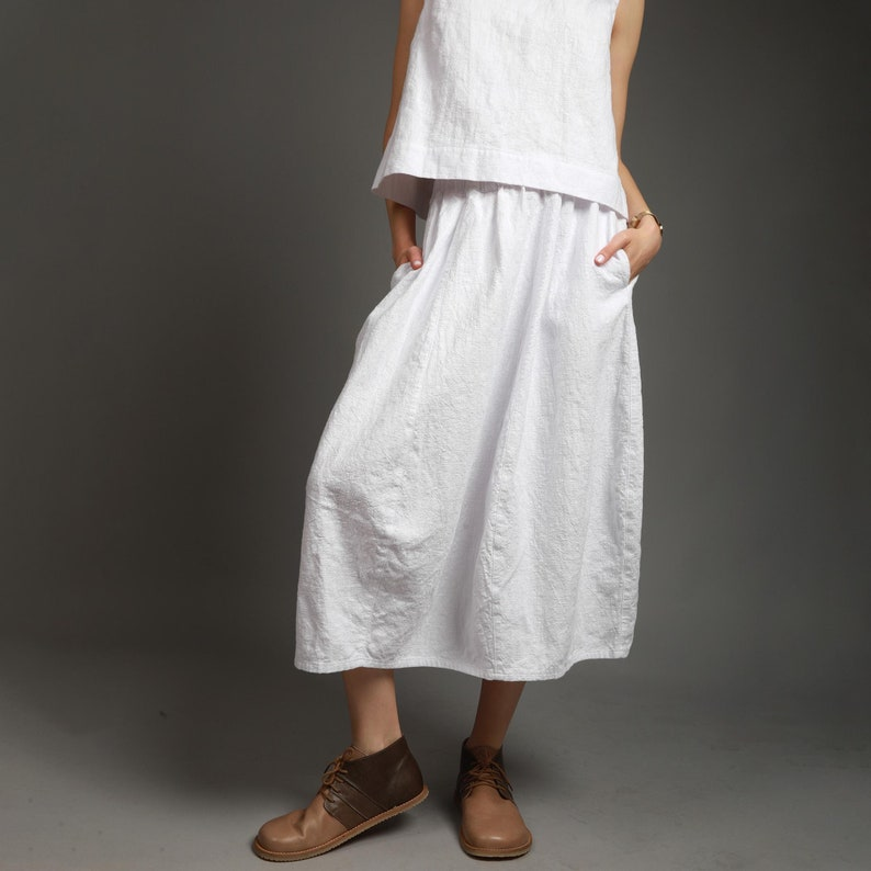 Wide Leg Linen Pants with Pockets