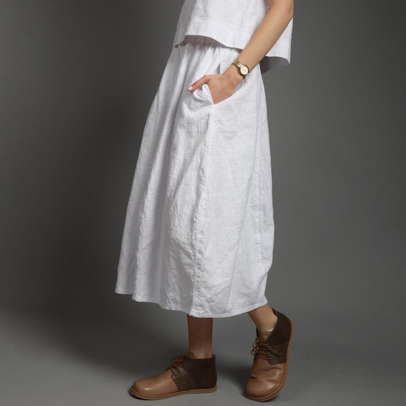 Wide Leg Linen Pants with Pockets